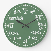 Math équations mathématiques Horloge version deux