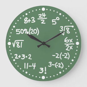 Math équations mathématiques Horloge version deux