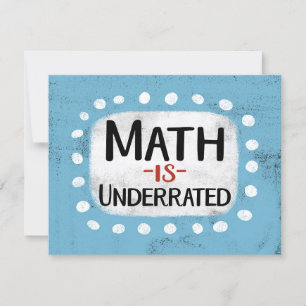 Math Est Sous-Évalué Carte De Voeux