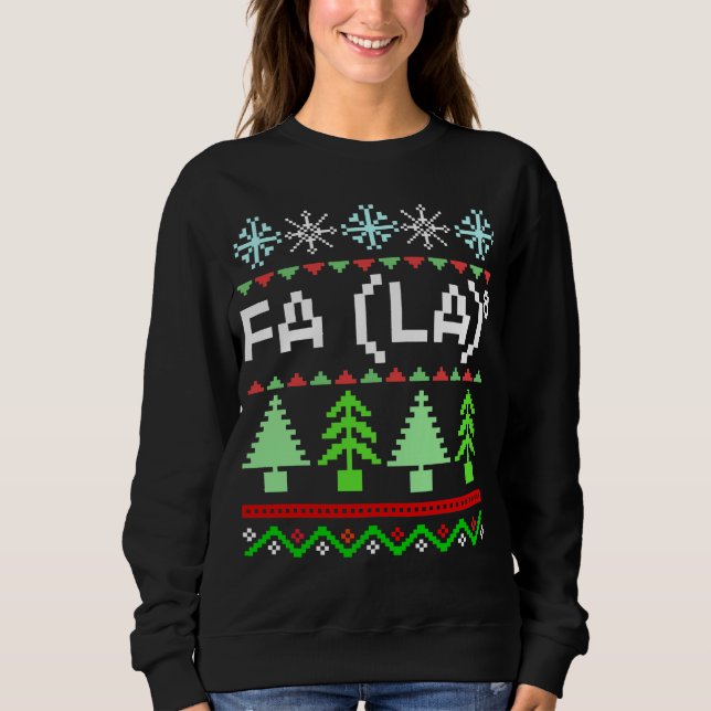 Math Fa La - Christmas Carol Ugly Sweat Style (Devant)