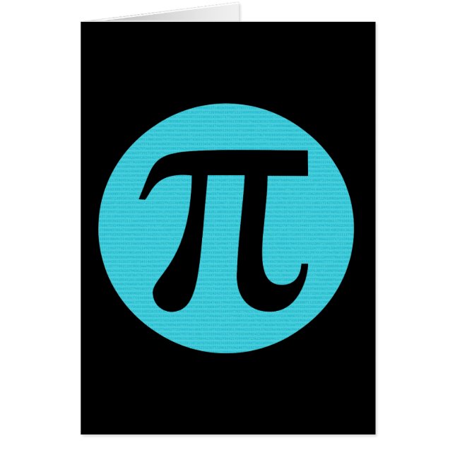 Math geek symbole Pi, bleu sur noir (Devant)