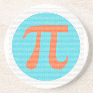 Math geek symbole Pi, Dessous de verre orange et b