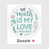 Math Is My Love Language | Autocollant Mignon et R