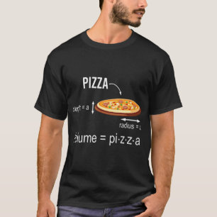 Math nerd pizza amant volume formule geek T-shirt