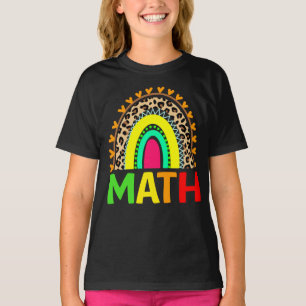 Math Rainbow Leopard Retour À L'École T-shirt