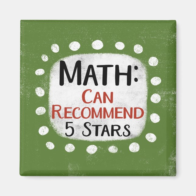 Math Review 5 Étoiles Réfrigérateur Aimant (Devant)