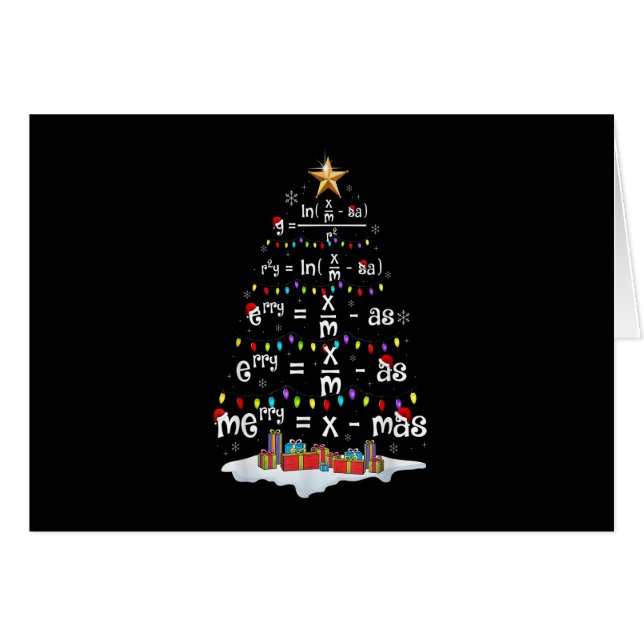 Math Teacher Christmas Tree Funny Christmas Math F (Devant Horizontal)