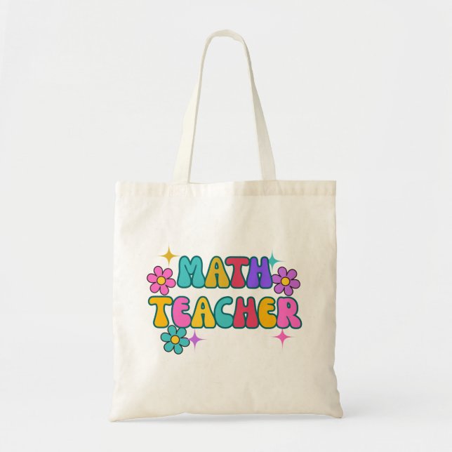 Math Teacher Tote Bag – Smart, Stylish, and Essent (Devant)