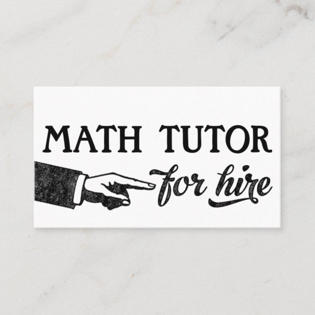 Math Tutor Carte de visite - Cool Vintage (Devant)