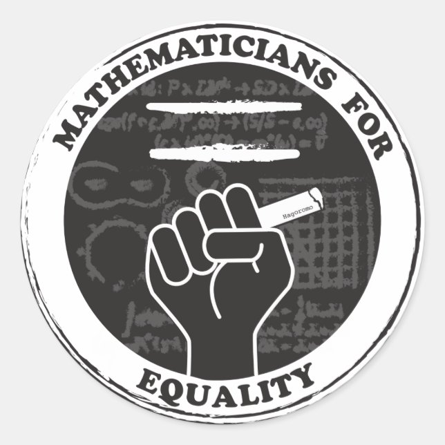 Mathématiciens pour l'égalité Stickers (Devant)