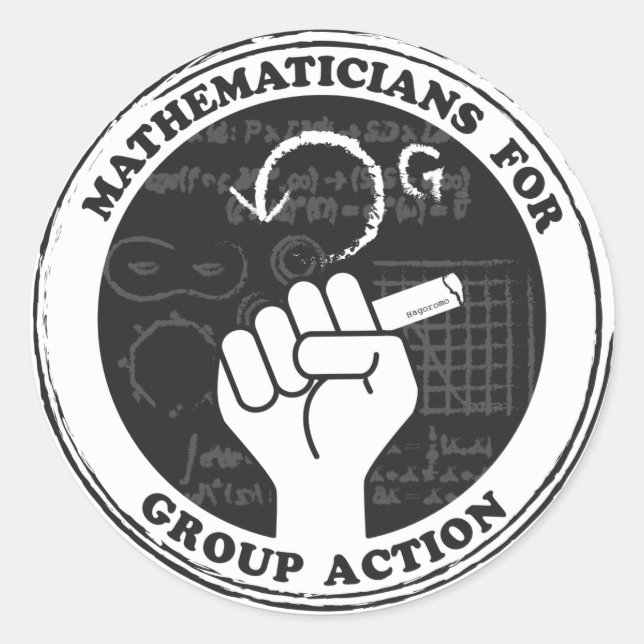 Mathématiciens pour Stickers Action de Groupe (Devant)
