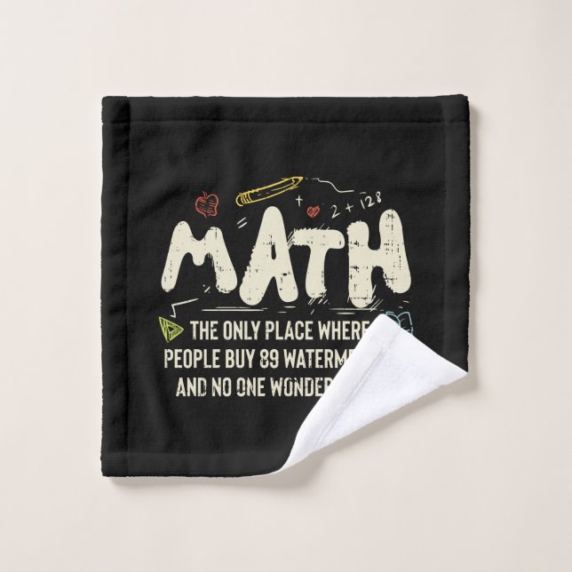 Mathématiques Mathématiques Mathématiques Math Ens (Gant de toilette)