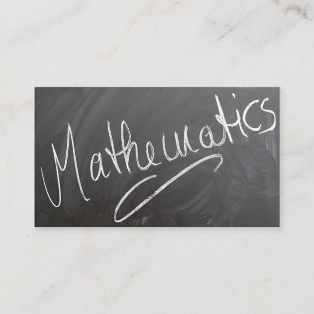 Mathématiques Tutor Chalkboard - Carte de visite (Devant)