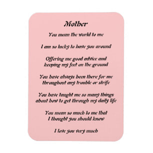 Mathers Poem Magnet