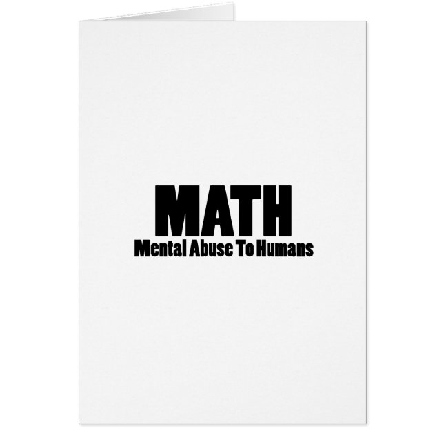 Maths. Maltraitance mentale envers les êtres humai (Devant)