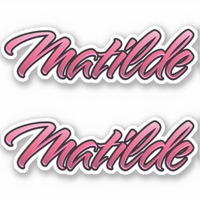 Matilde autocollants rose décoloré set (Devant)