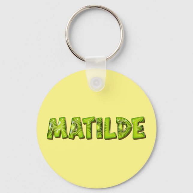 Matilde Nom Porte-clés Design Kiwi (Recto)