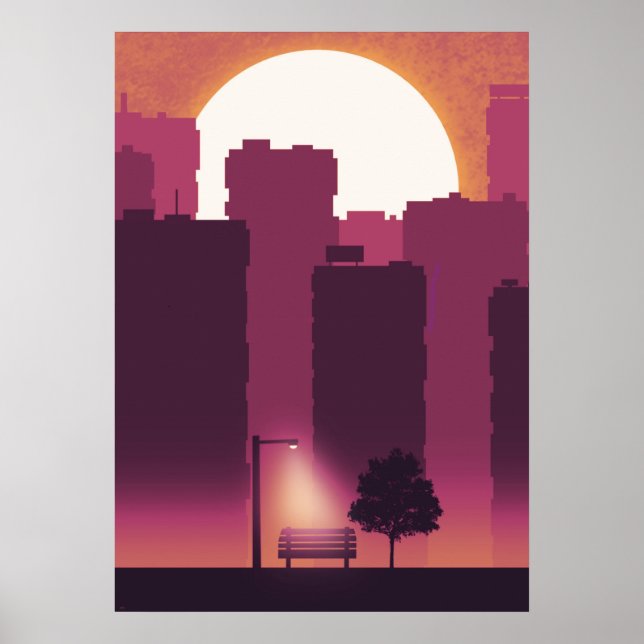 Matin dans la ville Poster (Devant)