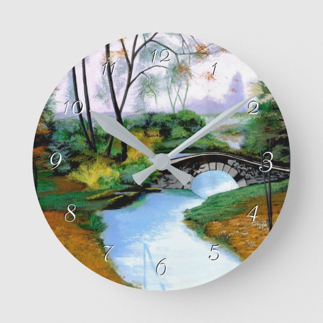 Matin de Foggy calme au bord de la rivière Horloge (Recto)