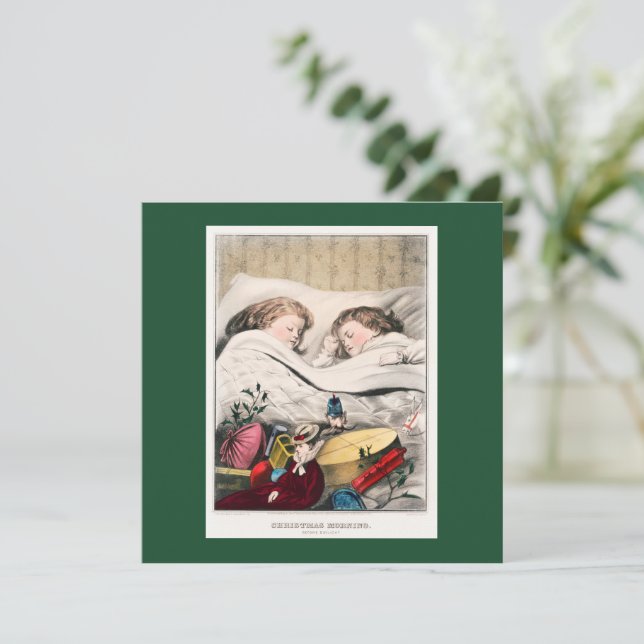 Matin de Noël avant la journée Carte de vacances (Debout devant)