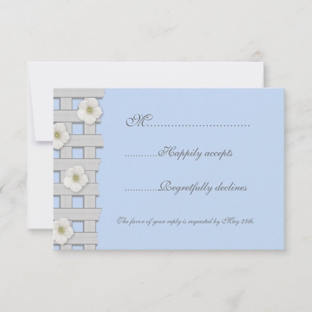 Matin Glory Trellis Mariage RSVP (Devant)