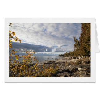 Matin/lac Michigan d'automne