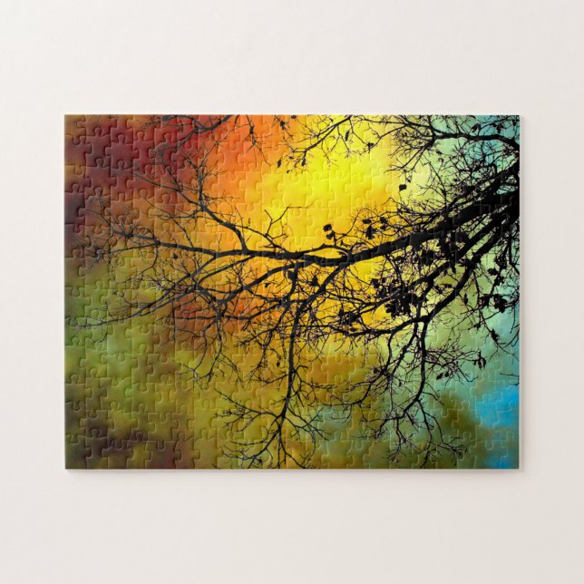 Matin orageux avec puzzle d'arbre (Horizontal)