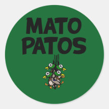Mato Patos Logo Chasse au canard Sticker rond