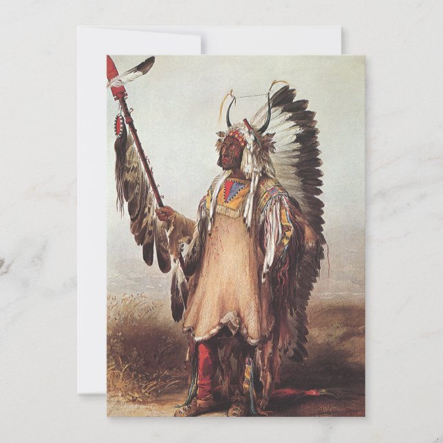 Mato-Tope, Un portrait en chef mandan par Karl Bod (Devant)