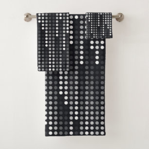Matrice de pois gris blanc noir