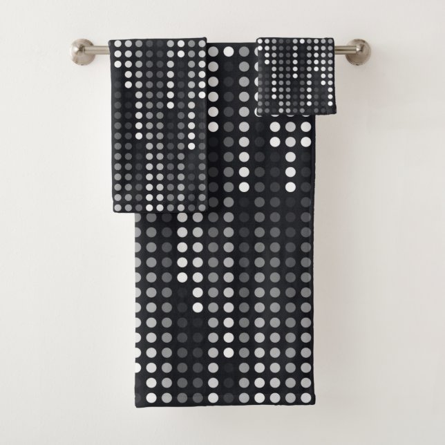 Matrice de pois gris blanc noir (En situation)