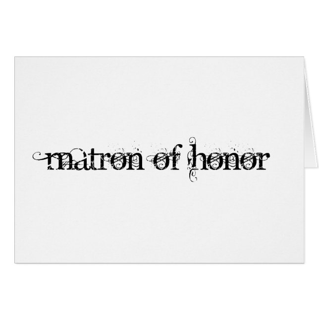 Matron d'honneur (Devant horizontal)
