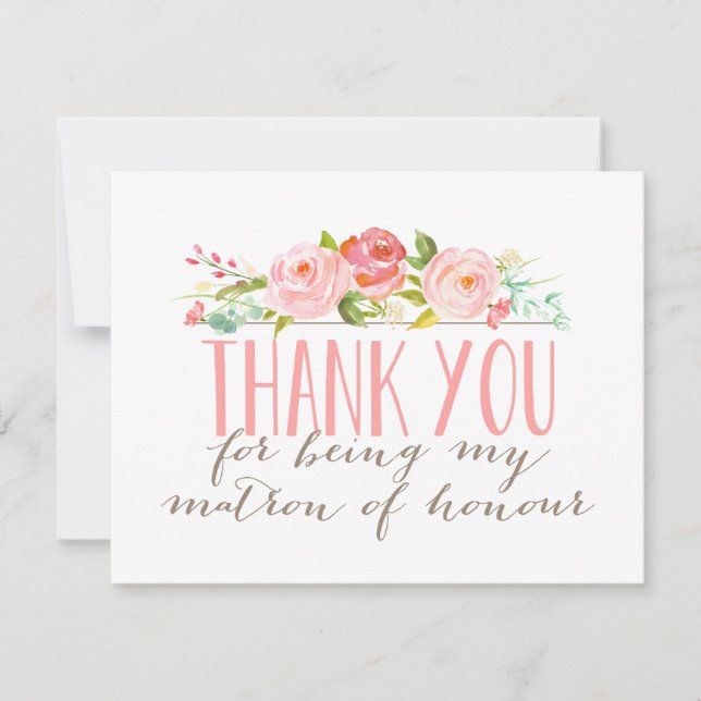 Matron Floral D'Honneur Merci (Devant)