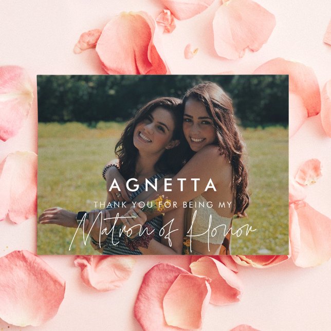 Matron minimaliste d'honneur Carte de remerciement (Créateur téléchargé)