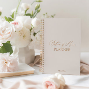 "Matron of Honor Planner" Mariage moderne élégant