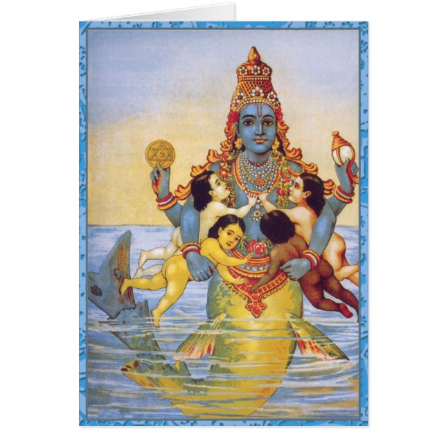 Matsya avec le Vedas comme nourrissons (Devant)