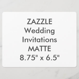 MATTE 120 lb 8,75 po x 6,5 po Invitations de maria