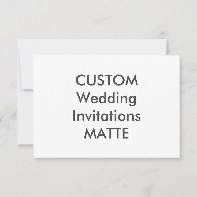 MATTE 120lb 5 po x 3,5 po Invitations de mariage (Devant)
