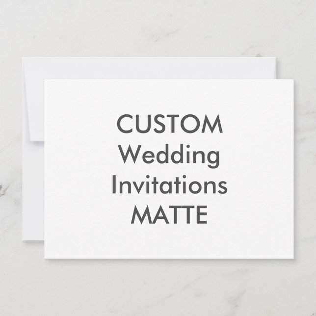 MATTE 120lb 6,25 po x 4,5 po Invitations de mariag (Devant)