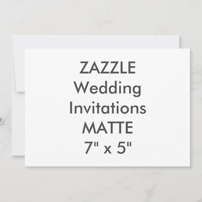 MATTE 120lb 7" x 5" Invitations de mariage (Devant)