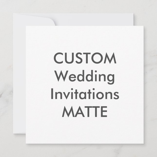 MATTE 120lb Invitations de mariage Carré de 5,25 p (Devant)