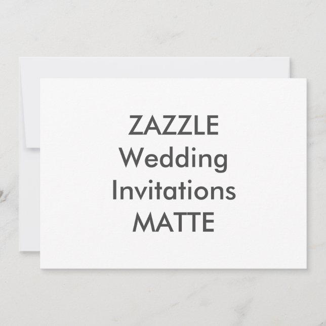 MATTE 7" x 5" Invitations de mariage (Devant)