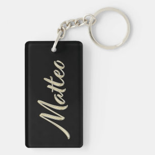 Matteo Name whitegold Porte-clés