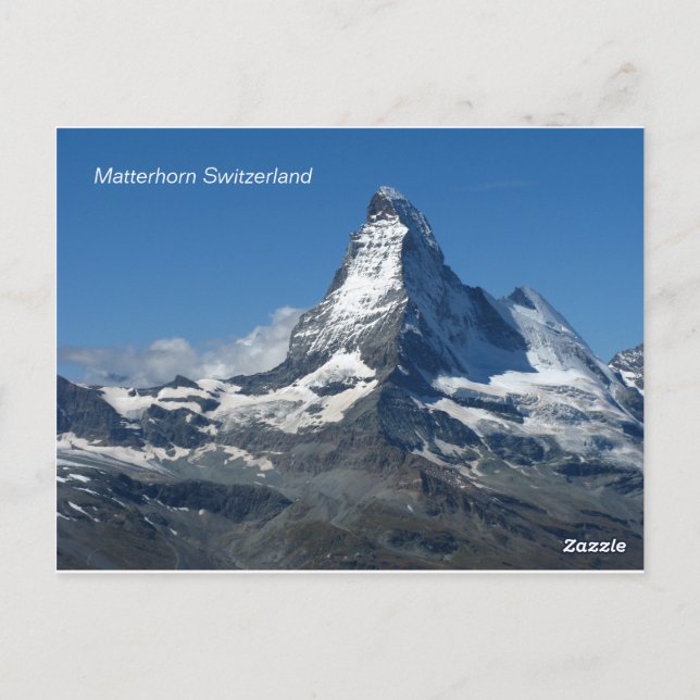 Matterhorn Alpes suisses, carte postale Zermatt (Dos)