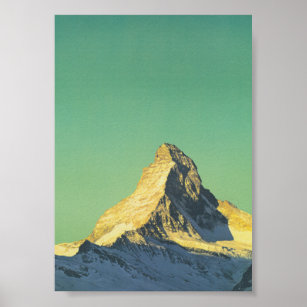 Matterhorn Switzerland Retro Vintage Travel Poster
