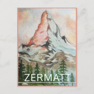 Matterhorn Zermatt Suisse Carte postale Voyage