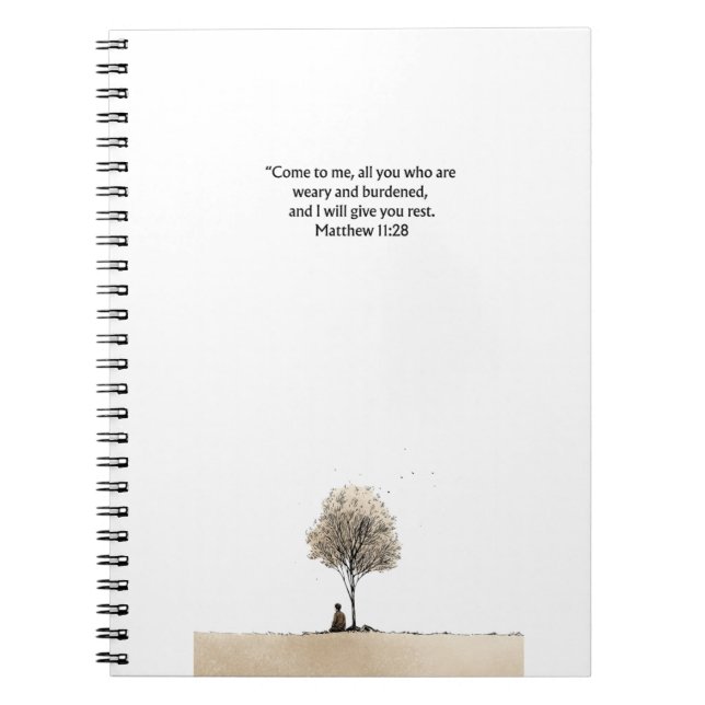 Matthew 11:28 Christian Journal Scripture Notebook (Devant)