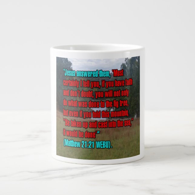 Matthew 21:21 WEBU Mug (Devant)