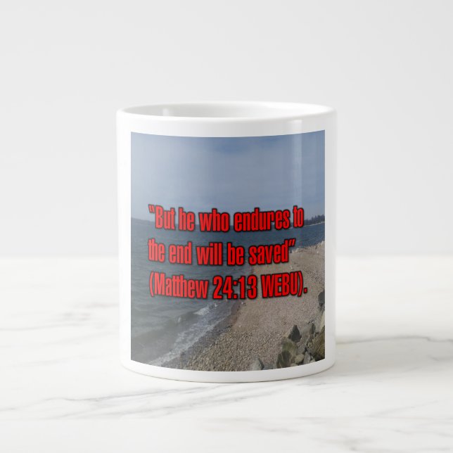 Matthew 24:13 WEBU Mug (Devant)