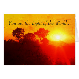 Matthew 5 14-16 Let Your Light Shine, Bible Card